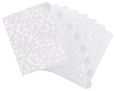 Avery Insertable Style Edge Plastic Dividers for 3 Ring Binders, 8-Tab Set, Assorted White Frosted Designs, 1 Set (11291)